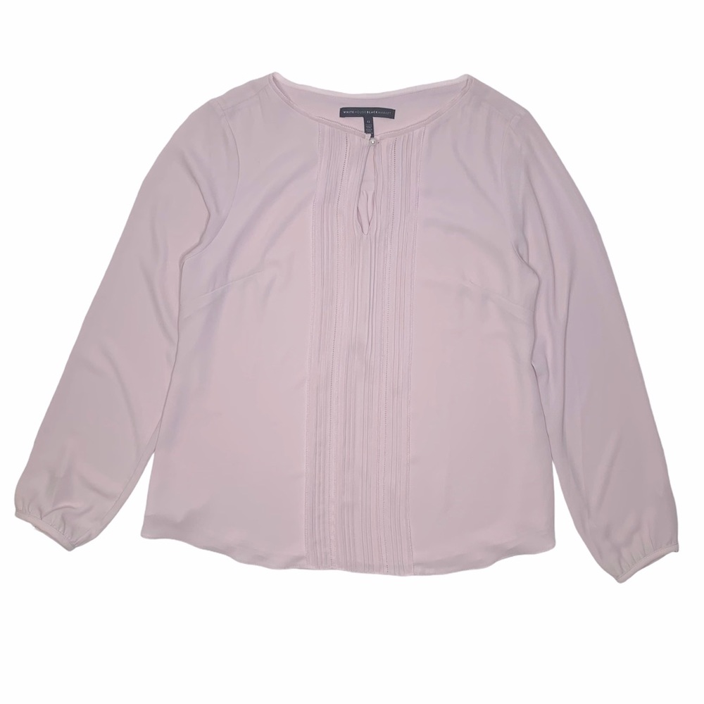 White House Black Market Light Pink Peasant Blouse